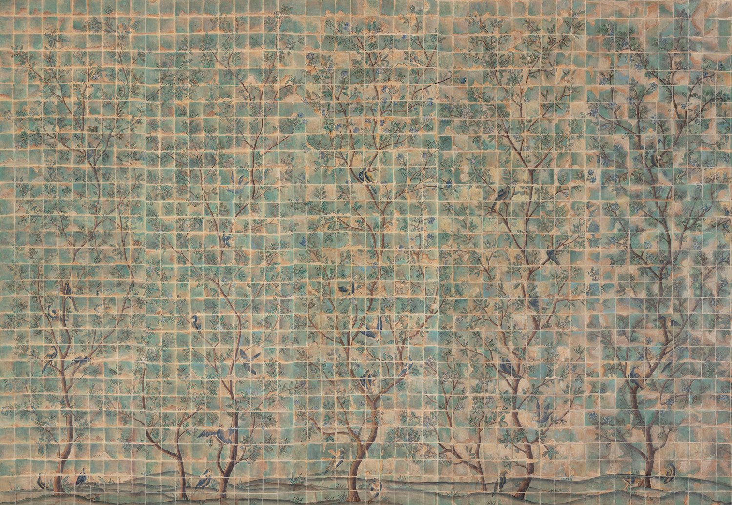 Обои ручная роспись Braganza Standard colourway on dyed paper Обои ручная роспись Braganza Standard colourway on dyed paper - постер Loft-Concept в Омске
