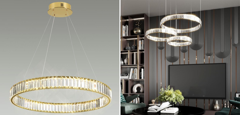 Люстра Хрустальная Ring Horizontal 1 кольцо Люстра Хрустальная Ring Horizontal 1 кольцо - Loft-Concept в Омске