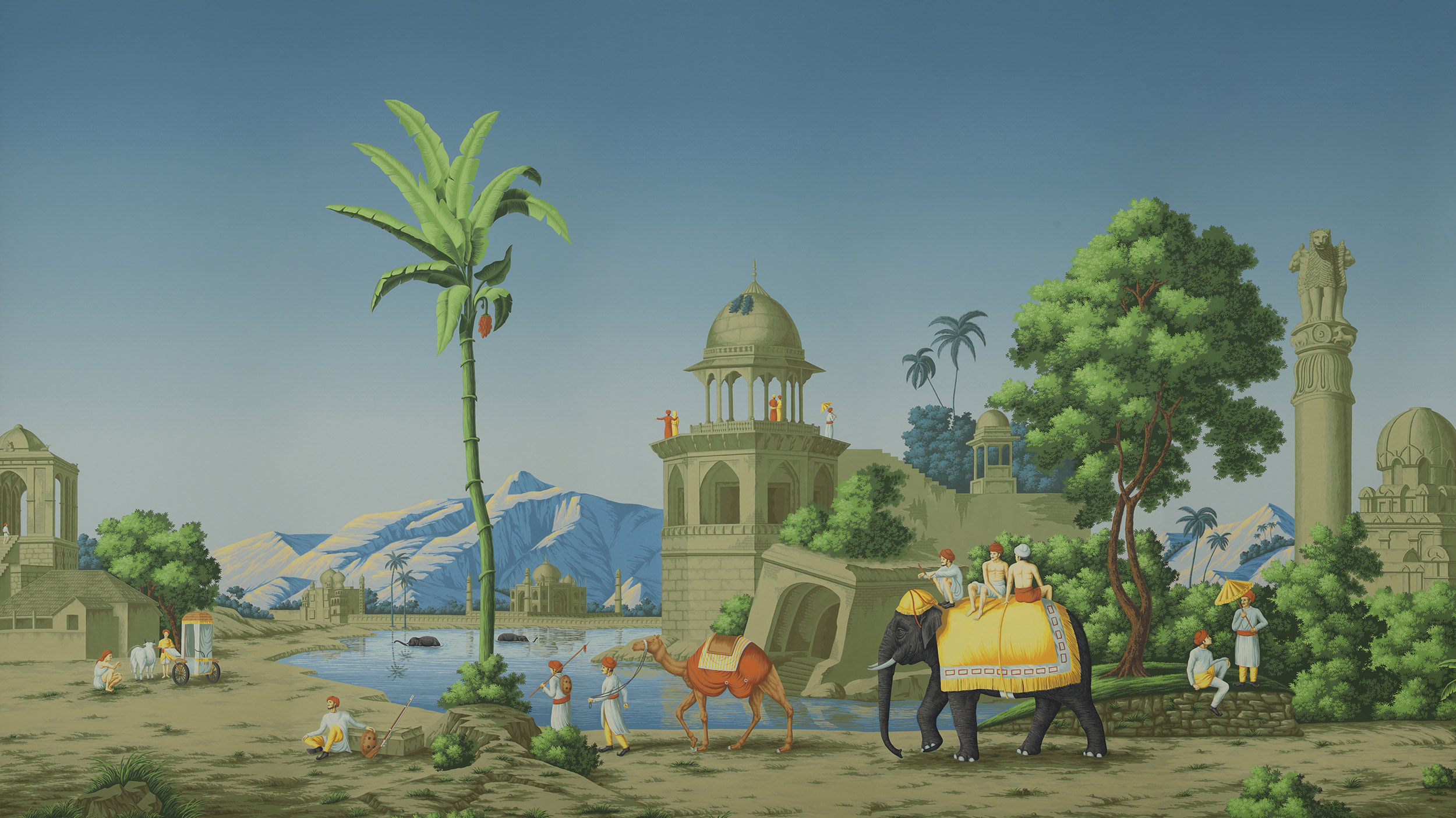 Обои ручная роспись Early Views of India Dufour on scenic paper Обои ручная роспись Early Views of India Dufour on scenic paper - постер Loft-Concept в Омске