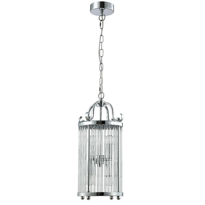 Подвесной светильник Gorden Chrome Hanging Lamp Прозрачное Стекло Хром в Омске | Loft Concept 