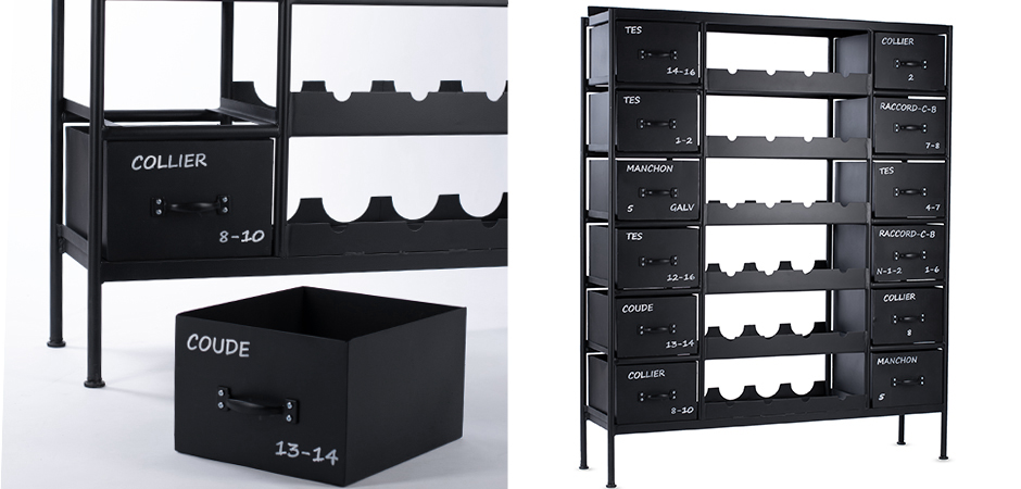 Винный стеллаж RADAGAST IRON WINE CHEST BLACK Винный стеллаж RADAGAST IRON WINE CHEST BLACK - Loft-Concept в Омске
