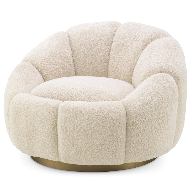 Кресло Eichholtz Swivel Chair Inger Brisbane Cream Кремовый в Омске | Loft Concept 