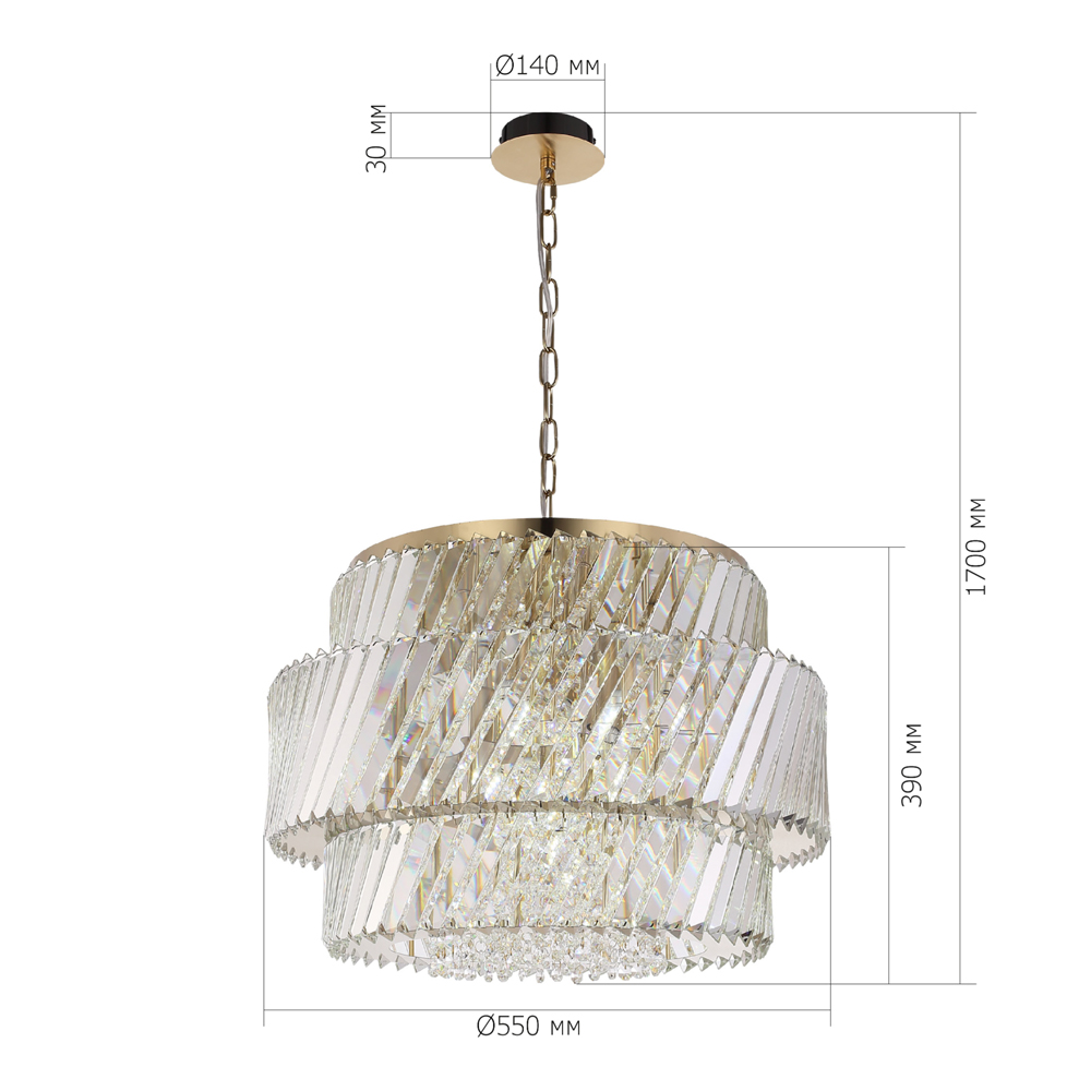 Люстра круглая в классическом обрамлении Light Connoisseurs Beauty в Омске