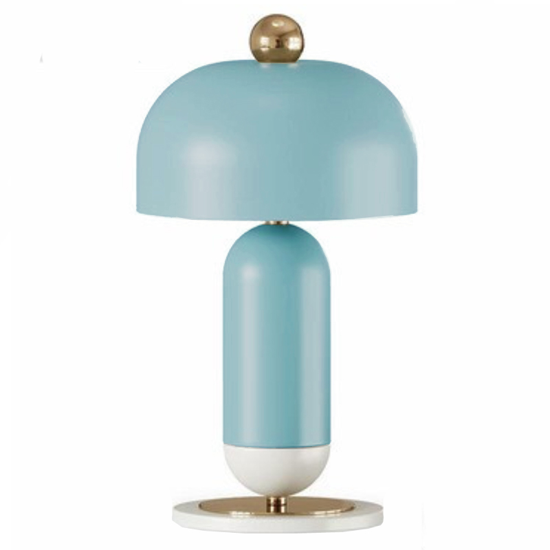 Meet Table lamp blue Голубой Латунь в Омске | Loft Concept 