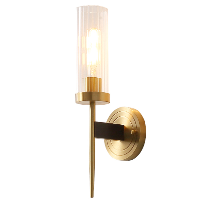 Бра European Modern Living Room Wall Lamp ALOUETTE SCONCE Латунь Прозрачное Стекло в Омске | Loft Concept 