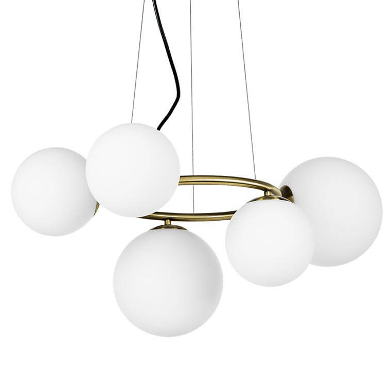 Люстра Bubbles on Ring Chandelier Белый Латунь в Омске | Loft Concept 