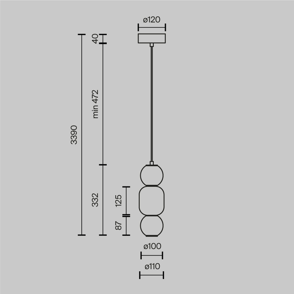 Подвесной светильник Trio outline в Омске