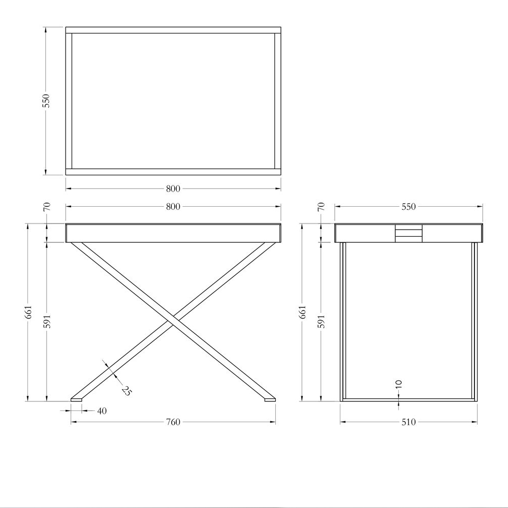 Стол сервировочный с зеркальной золотой столешницей Splendid Serving Table в Омске