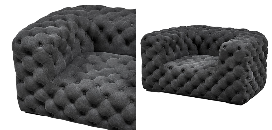 Кресло Soho Tufted Graphite Armchair Кресло Soho Tufted Graphite Armchair - Loft-Concept в Омске