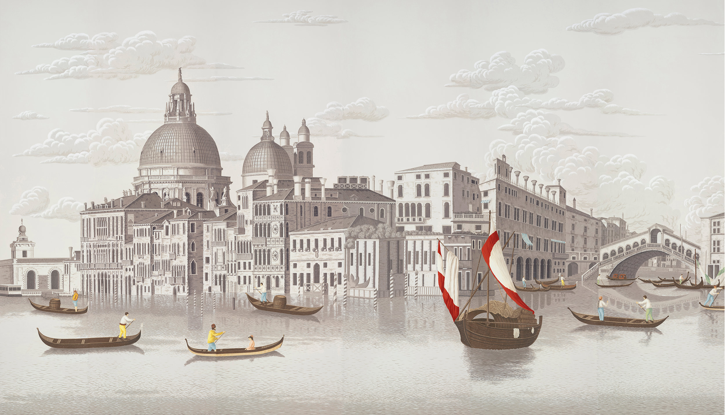Обои ручная роспись Scenes of Venice Rialto on scenic paper Обои ручная роспись Scenes of Venice Rialto on scenic paper - постер Loft-Concept в Омске