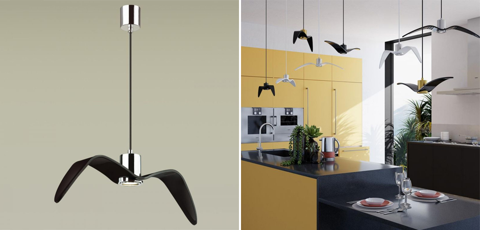 Подвесной светильник Seagull Chrome черный Подвесной светильник Seagull Chrome черный - Loft-Concept в Омске
