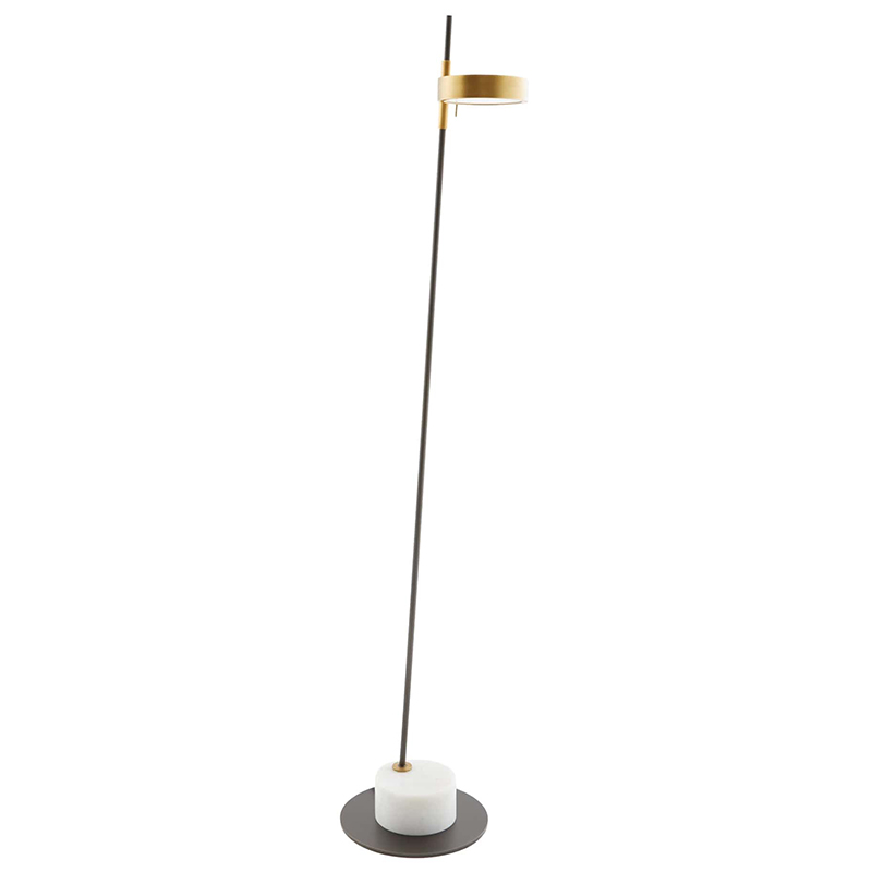 Торшер Arteriors PARK FLOOR LAMP Латунь Черный Белый в Омске | Loft Concept 