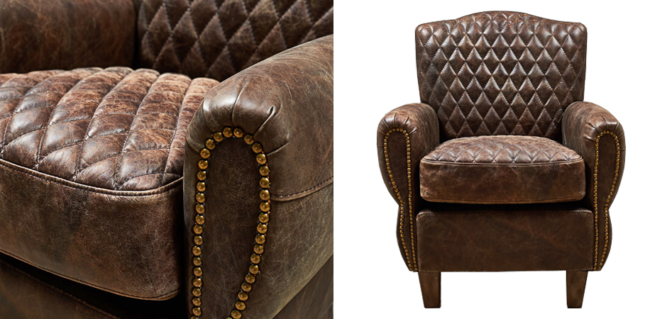 Кресло Jody Armchair Brown Leather Кресло Jody Armchair Brown Leather - Loft-Concept в Омске