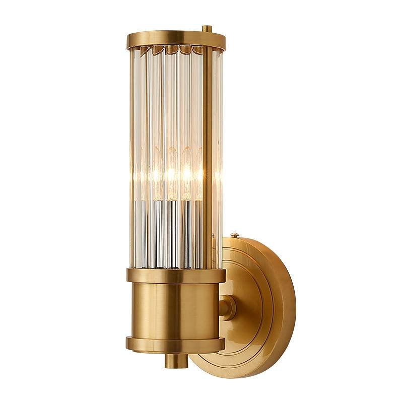 Ralph Lauren Бра Allen Single Sconce Brass Латунь Прозрачный (Transparent) в Омске | Loft Concept 