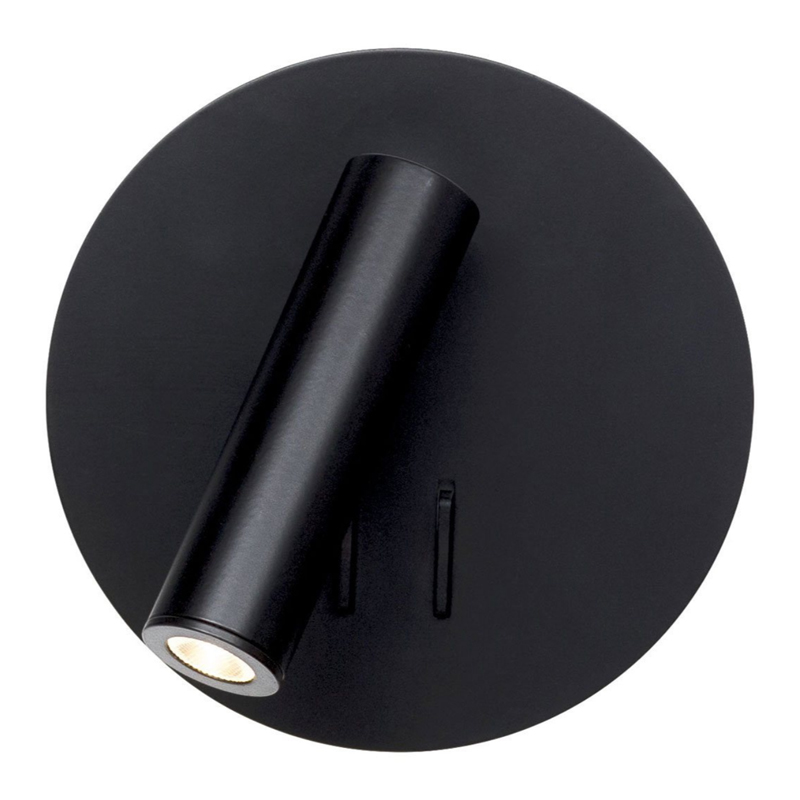 Настенный спот Black Circle Spot Wall Lamp Черный в Омске | Loft Concept 