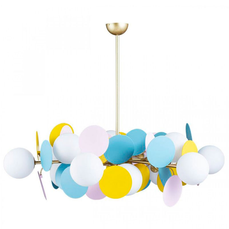 Люстра MATISSE Chandelier multicolor 12 ламп Мульти Золотой в Омске | Loft Concept 