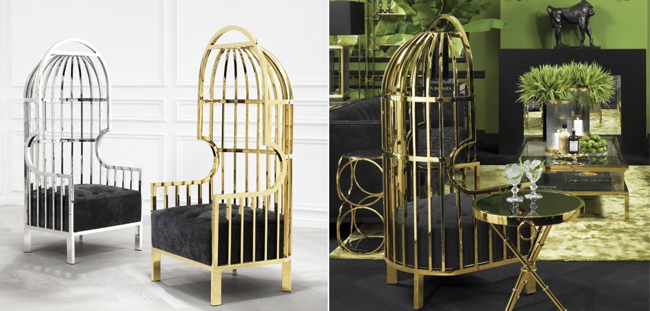 Кресло Eichholtz Chair Bora Bora Gold Кресло Eichholtz Chair Bora Bora Gold - Loft-Concept в Омске