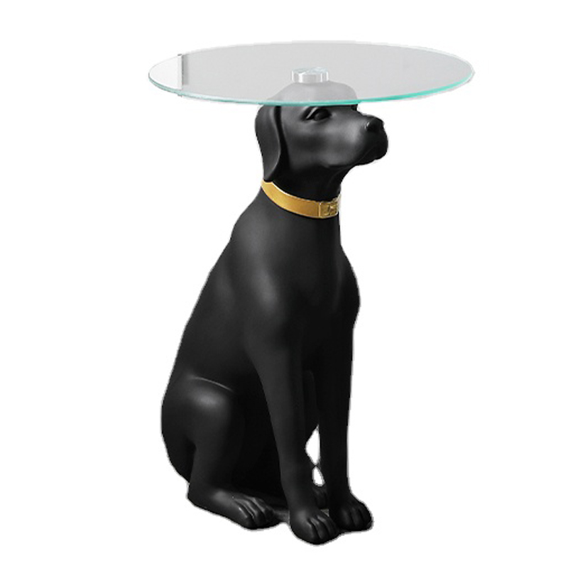 Приставной стол Black Dog Table Черный в Омске | Loft Concept 