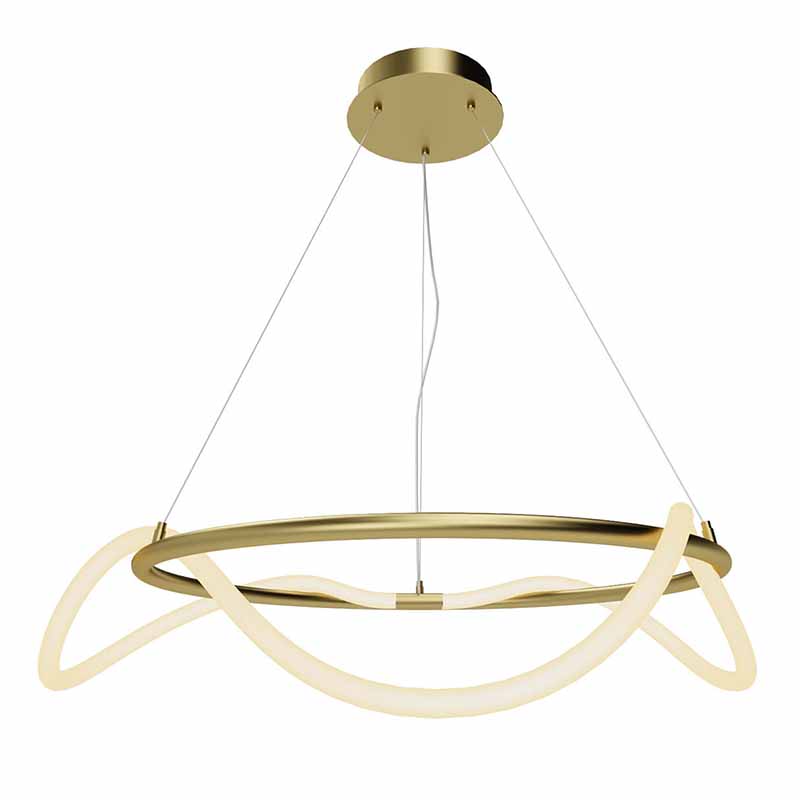 Люстра Luke Lampco Tracer Chandelier Gold 60 Белый матовое золото в Омске | Loft Concept 