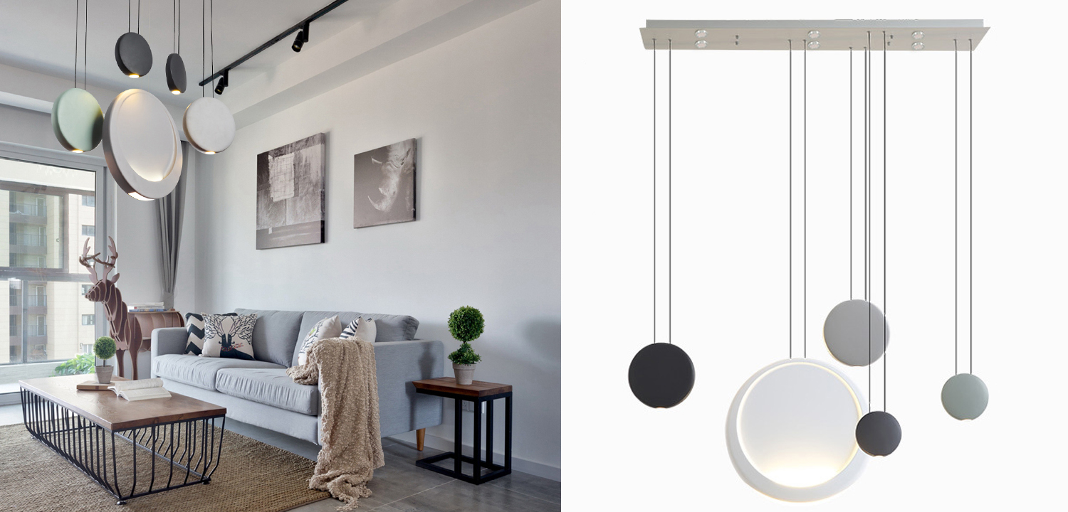 Люстра Vibia Cosmos Rectangular 5 moon - фото