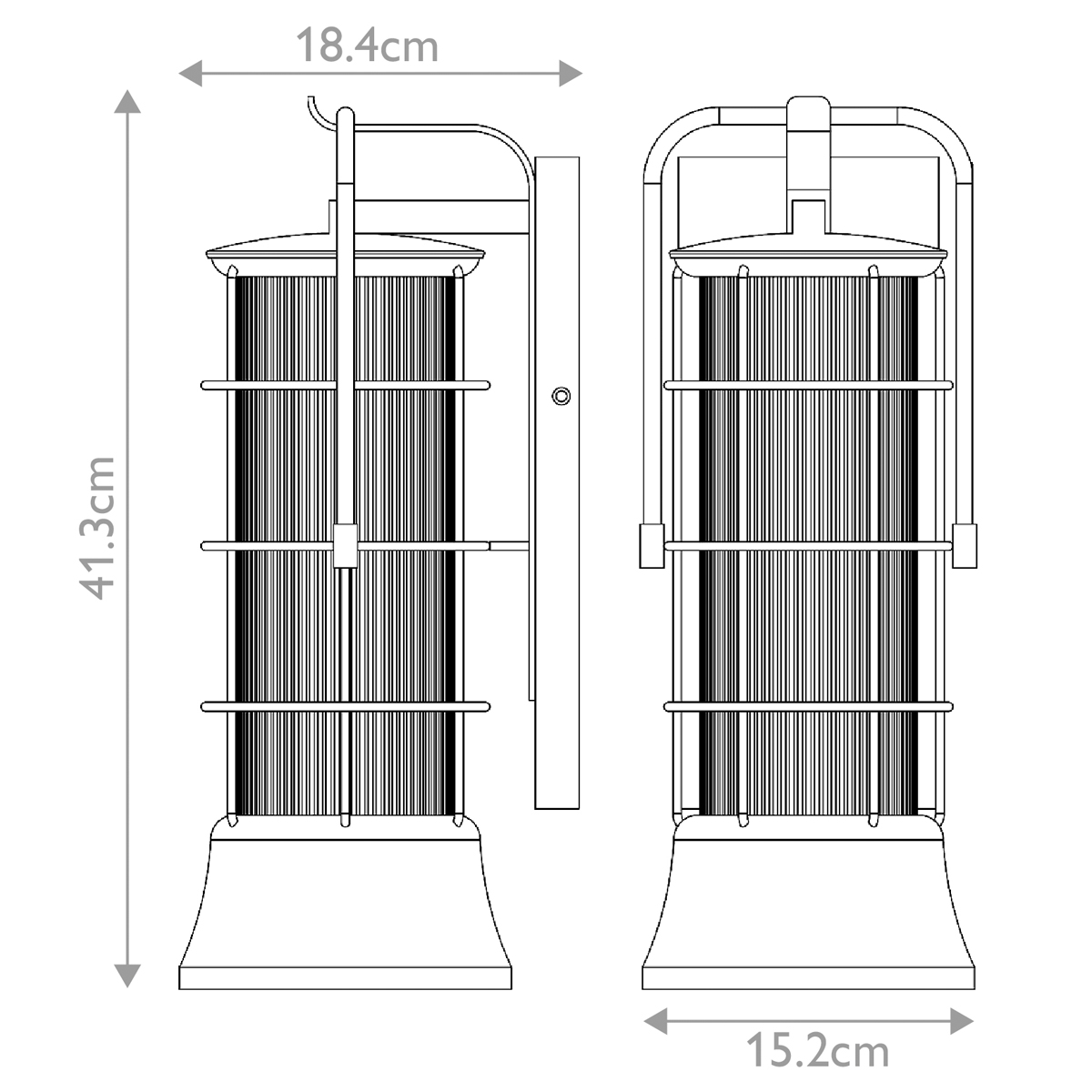 Настенный фонарь цилиндрической формы с рифленым стеклом в золотом каркасе на черном прямоугольном основании Eurofase в Омске