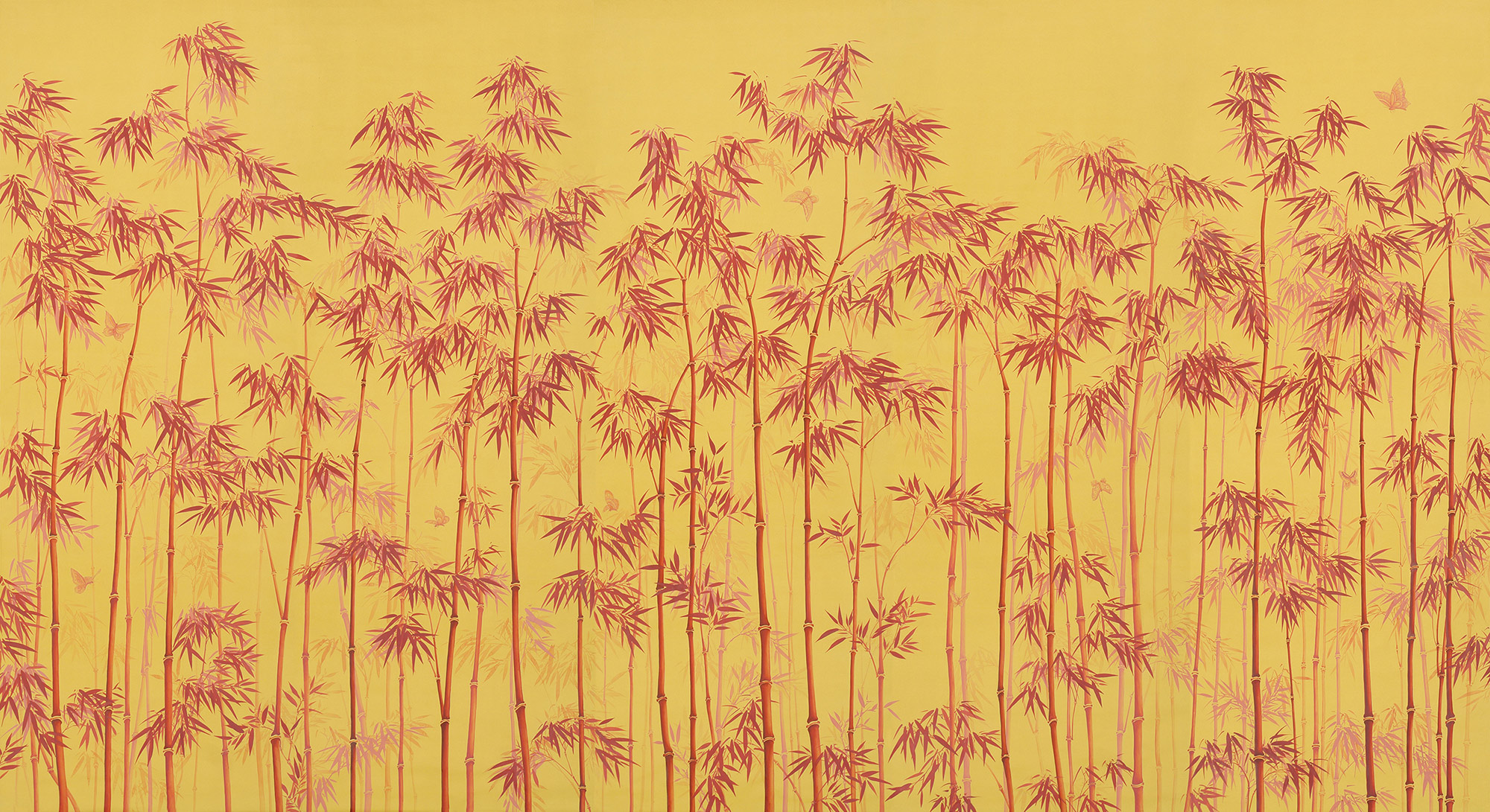 Обои ручная роспись Distant Bamboo Firefly on dyed paper Обои ручная роспись Distant Bamboo Firefly on dyed paper - постер Loft-Concept в Омске