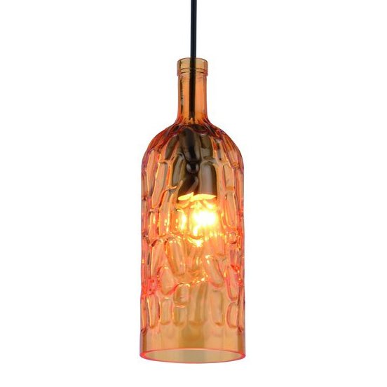 Подвесной светильник Geometry Glass Amber Bottle Pendant Янтарь (Amber) в Омске | Loft Concept 