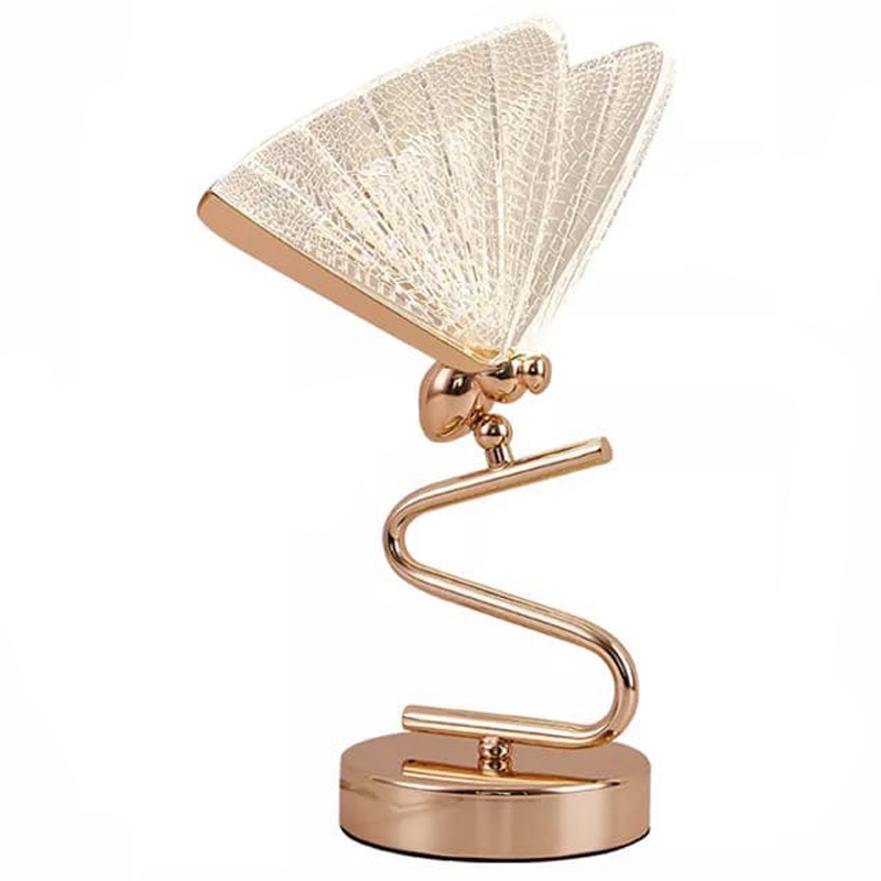 Ночник с Бабочкой Butterfly Table Lamp A Прозрачный Глянцевое золото в Омске | Loft Concept 