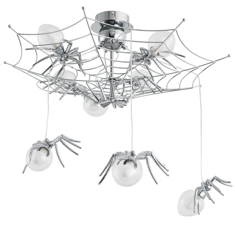 Потолочный светильник Паук Spiders lamp 8 Серебряный в Омске | Loft Concept 