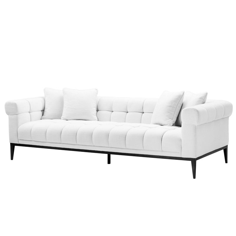 Диван Eichholtz Sofa Aurelio white Белый Черный в Омске | Loft Concept 