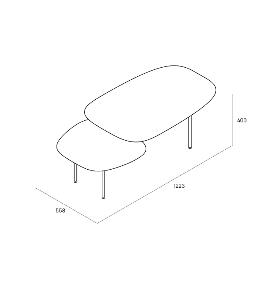 Step журнальный столик из натурального дуба и металла в Омске
