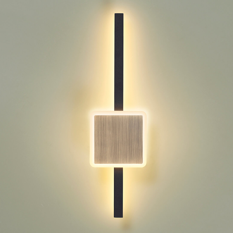 Бра Barrette Square Sconce 40 Черный Античная Бронза в Омске | Loft Concept 