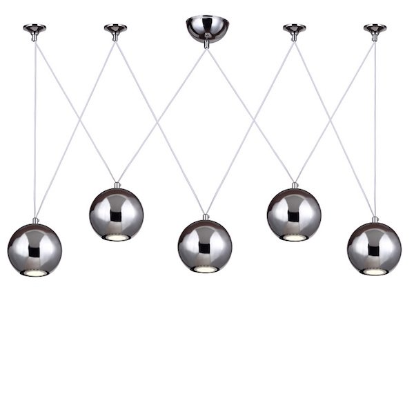 Подвесной светильник Multisphere Pendant Silver 5  в Омске | Loft Concept 