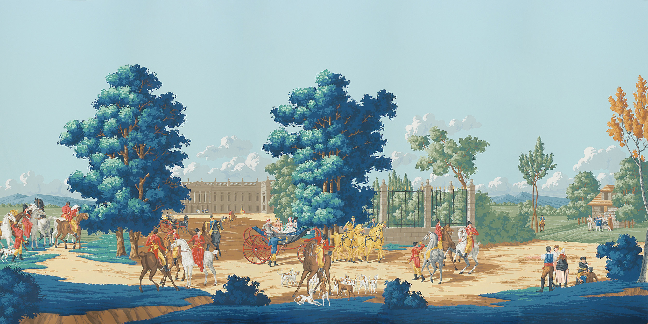 Обои ручная роспись La Chasse de Compiegne Jacquemart Обои ручная роспись La Chasse de Compiegne Jacquemart - постер Loft-Concept в Омске