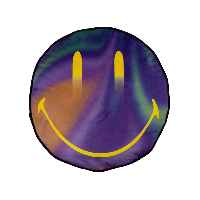 Подушка Gradient Cushion Smiley Желтый Черный Синий в Омске | Loft Concept 