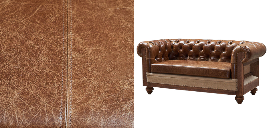 Диван Deconstructed Chesterfield Sofa double Brown leather Диван Deconstructed Chesterfield Sofa double Brown leather - Loft-Concept в Омске