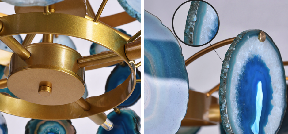 Люстра Agate Burst Chandelier 3 Round blue - Loft-Concept в Омске