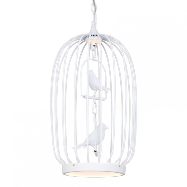 Люстра Birdcage Chandelier Two White Белый в Омске | Loft Concept 