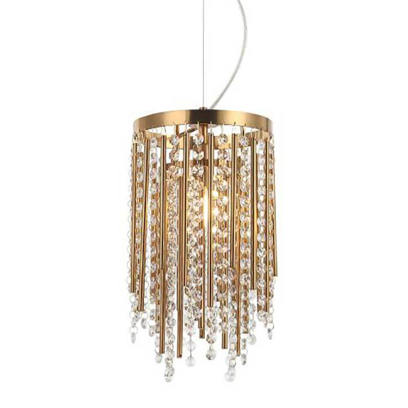 Подвесной светильник Crystal Wind Chimes Bronze Hanging Lamp Бронза Прозрачный в Омске | Loft Concept 