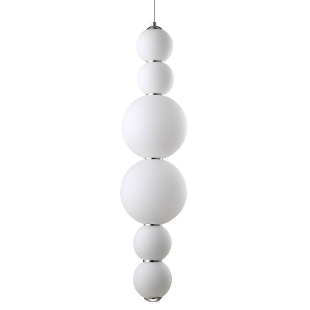 Люстра PEARLS Suspension Pendant Lamp C Белый Хром в Омске | Loft Concept 