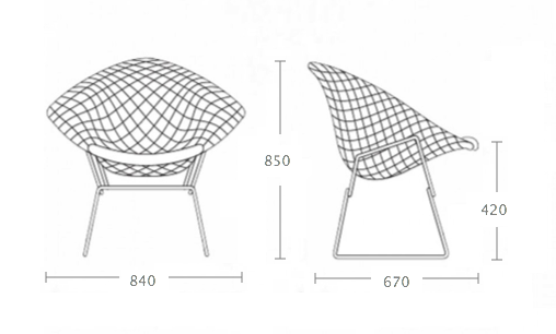 Кресло Bertoia Diamond Chair в Омске