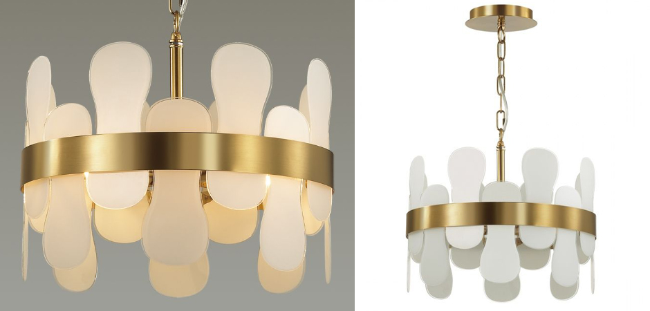 Люстра Eve Chandelier фигурное стекло диаметр 40 см Люстра Eve Chandelier фигурное стекло диаметр 40 см - Loft-Concept в Омске