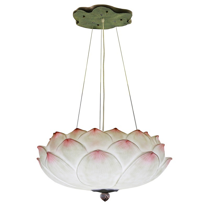 Люстра Pink Lotus Chandelier Белый Розовый пастельный в Омске | Loft Concept 