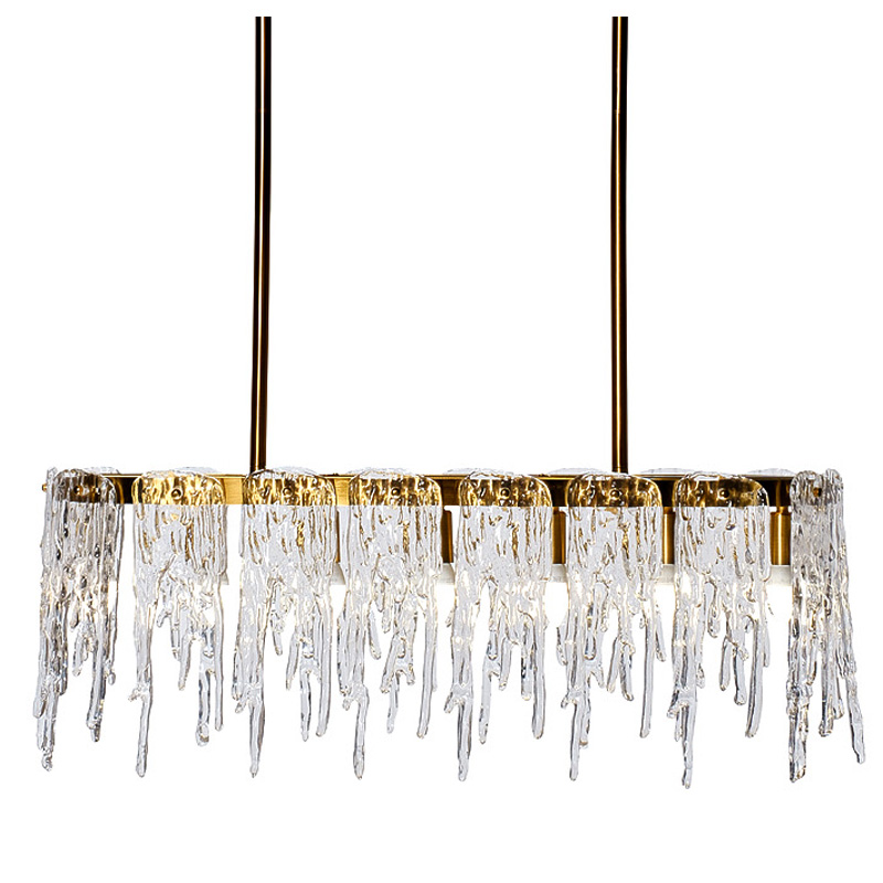 Люстра Cold Heart Line Gold Chandelier Золотой в Омске | Loft Concept 