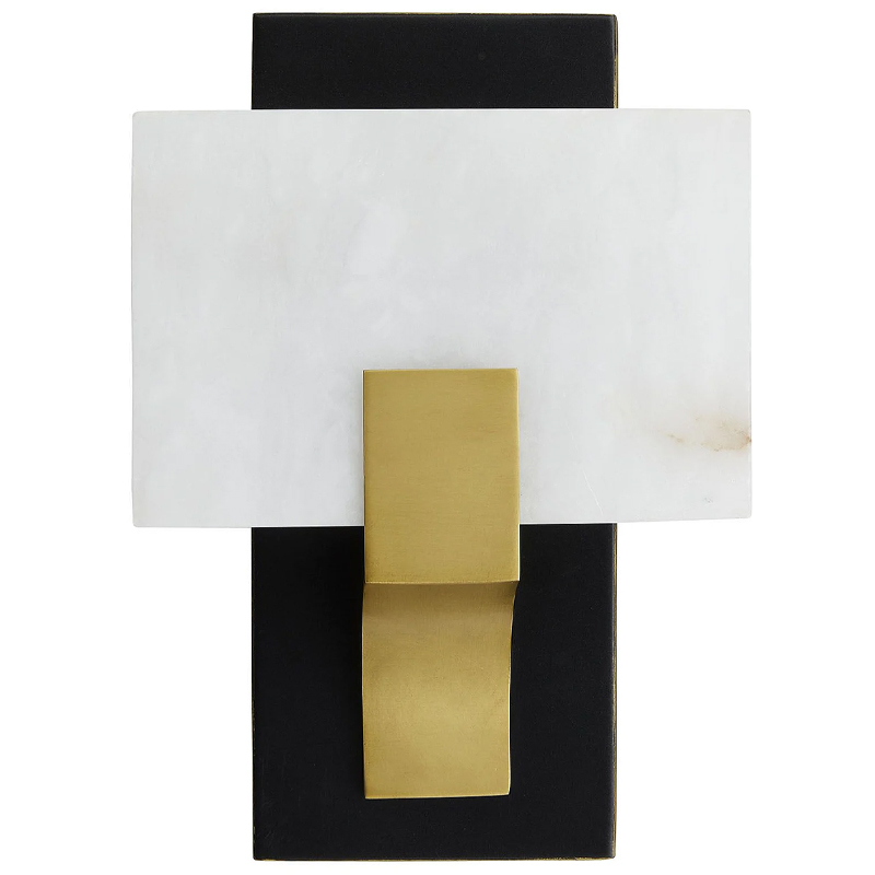 Бра Arteriors LUNA SCONCE Латунь Белый Черный в Омске | Loft Concept 