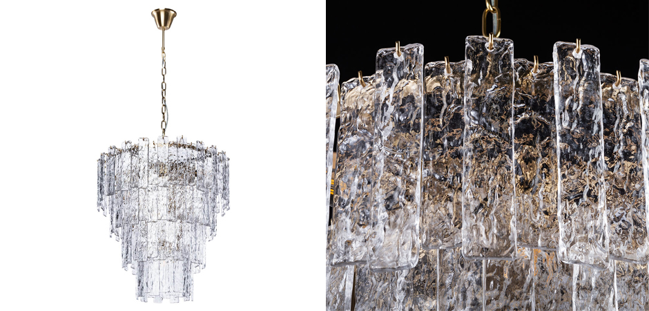Люстра Iceberg Glass Maxi с Рельефным стеклом Люстра Iceberg Glass Maxi с Рельефным стеклом - Loft-Concept в Омске