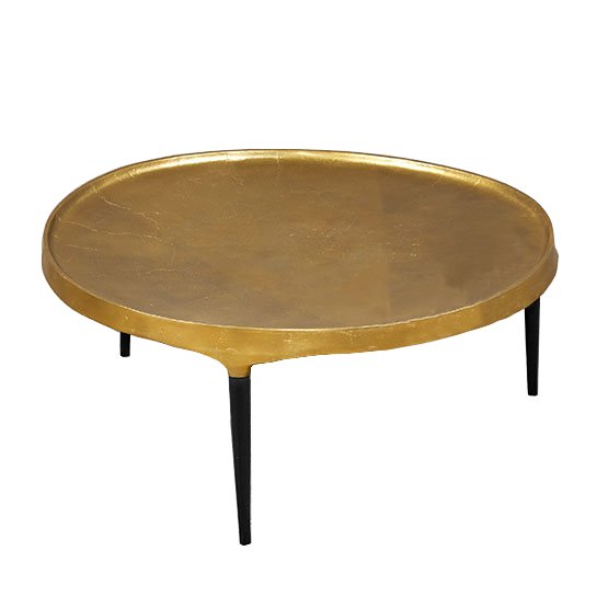 Кофейный стол Brass Stains Table Латунь Черный в Омске | Loft Concept 