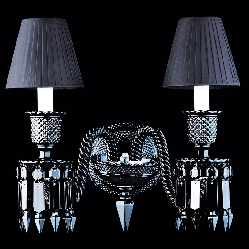 Бра BACCARAT ZENITH NOIR Wall Lamp 2 Черный в Омске | Loft Concept 