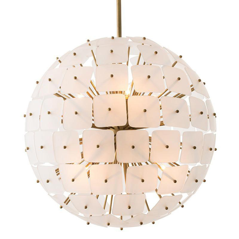 Люстра Sputnik Square Matt Chandelier Золотой в Омске | Loft Concept 