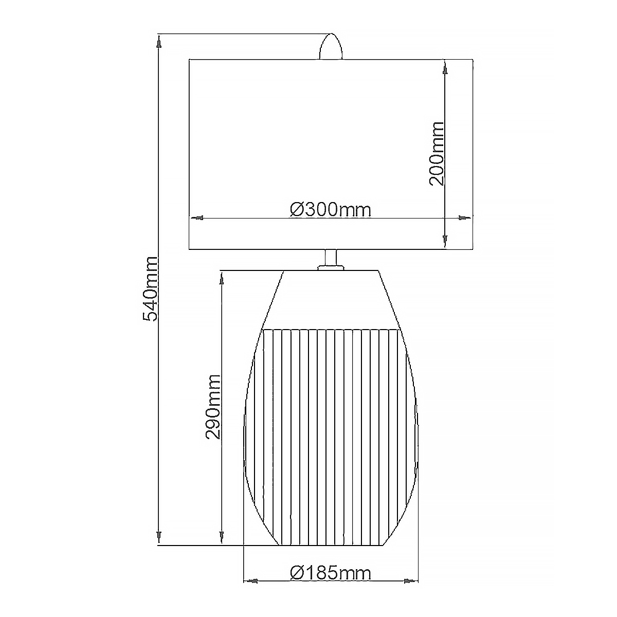 Настольная лампа с белым цилиндрическим абажуром и серебристым овальным основанием Quintiesse в Омске